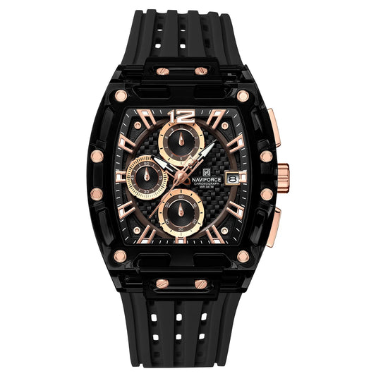 2025 New Design Transparent Tonneau Watch Men Quartz Man Watches Waterproof Luxury Sport Out Door Montre Homme